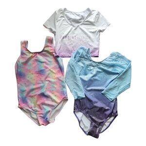 Dance Bundle - 2 Leotards & 1 Crop Top - Size 7/8 Girls
